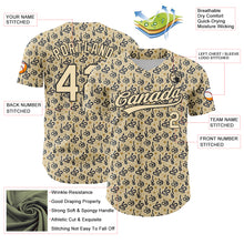 Charger l&#39;image dans la galerie, Custom Cream Black 3D Pattern Design Animal Snake Authentic Baseball Jersey
