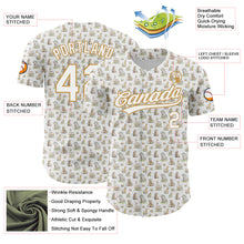 Загрузить изображение в средство просмотра галереи, Custom White Old Gold 3D Pattern Design Animal Rabbit Sheep Chicken And Duck Authentic Baseball Jersey
