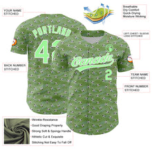 Load image into Gallery viewer, Custom Green Pea Green-White 3D Pattern Design Animal Cow Authentic Baseball Jersey
