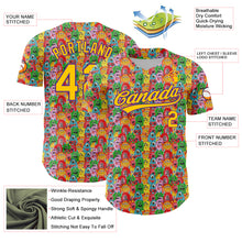 Load image into Gallery viewer, Custom Pink Yellow-Purple 3D Pattern Design Animal Funny Monster Authentic Baseball Jersey
