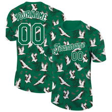 Загрузить изображение в средство просмотра галереи, Custom Kelly Green White 3D Pattern Design Animal Crane Performance T-Shirt
