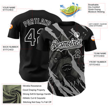 Загрузить изображение в средство просмотра галереи, Custom Black White 3D Pattern Design Animal Pitbull Dog Authentic Baseball Jersey
