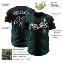 Charger l&#39;image dans la galerie, Custom Black Midnight Green-White 3D Pattern Design Animal Snake Authentic Baseball Jersey
