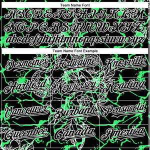 Custom Black Neon Green-White 3D Pattern Design Animal Snake Authentic Baseball Jersey