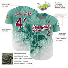 Charger l&#39;image dans la galerie, Custom Teal Crimson-White 3D Pattern Design Animal Eagle Authentic Baseball Jersey
