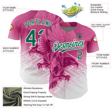 Charger l&#39;image dans la galerie, Custom Pink Kelly Green-White 3D Pattern Design Animal Eagle Authentic Baseball Jersey
