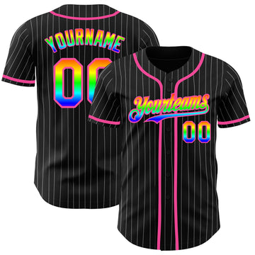 Rainbow baseball jersey best sale