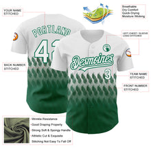 Загрузить изображение в средство просмотра галереи, Custom White Kelly Green 3D Pattern Design Lines Authentic Baseball Jersey
