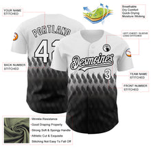 Charger l&#39;image dans la galerie, Custom White Black 3D Pattern Design Lines Authentic Baseball Jersey
