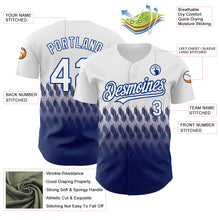 Загрузить изображение в средство просмотра галереи, Custom White Royal 3D Pattern Design Lines Authentic Baseball Jersey
