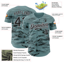 Charger l&#39;image dans la galerie, Custom Green Black Gray 3D Pattern Design Mountain Authentic Baseball Jersey
