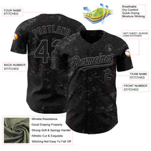 Charger l&#39;image dans la galerie, Custom Black Steel Gray 3D Pattern Design Abstract Splatter Texture Authentic Baseball Jersey
