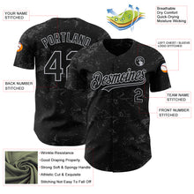 Charger l&#39;image dans la galerie, Custom Black Gray-Steel Gray 3D Pattern Design Abstract Splatter Texture Authentic Baseball Jersey
