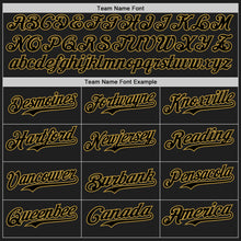 Laden Sie das Bild in den Galerie-Viewer, Custom Black Old Gold 3D Pattern Design Confetti Authentic Baseball Jersey
