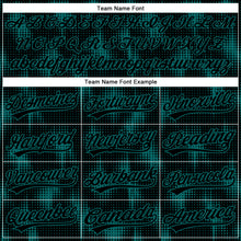 Load image into Gallery viewer, Custom Black Teal 3D Pattern Design Halftone Dots Authentic Baseball Jersey
