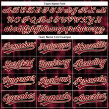 Load image into Gallery viewer, Custom Black Crimson-Cream 3D Pattern Design Halftone Dots Authentic Baseball Jersey
