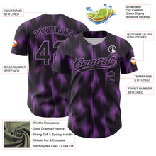 Load image into Gallery viewer, Custom Black Medium Purple 3D Pattern Design Halftone Dots Authentic Baseball Jersey
