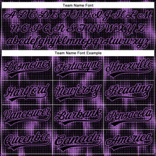 Load image into Gallery viewer, Custom Black Medium Purple 3D Pattern Design Halftone Dots Authentic Baseball Jersey
