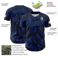 Load image into Gallery viewer, Custom Black Thunder Blue 3D Pattern Design Halftone Dots Authentic Baseball Jersey
