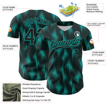 Load image into Gallery viewer, Custom Black Aqua 3D Pattern Design Halftone Dots Authentic Baseball Jersey
