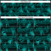 Load image into Gallery viewer, Custom Black Aqua 3D Pattern Design Halftone Dots Authentic Baseball Jersey
