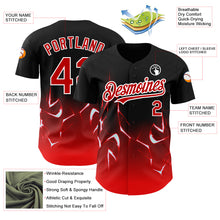 Load image into Gallery viewer, Custom Black Red-White 3D Pattern Design Lightning Authentic Baseball Jersey
