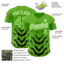 Load image into Gallery viewer, Custom Aurora Green Black-White 3D Pattern Design Abstract Arrow Authentic Baseball Jersey
