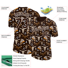 Загрузить изображение в средство просмотра галереи, Custom Brown White 3D Pattern Design Cowboy Accessory Performance T-Shirt
