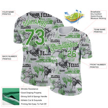 Charger l&#39;image dans la galerie, Custom White Aurora Green 3D Pattern Design Cowboy Rodeo Performance T-Shirt
