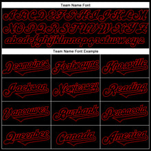 Load image into Gallery viewer, Custom Black Red 3D Pattern Design Rave Bloody Handprint Authentic Baseball Jersey
