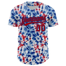 Charger l&#39;image dans la galerie, Custom White Red-Royal 3D American Flag And Fireworks Authentic Baseball Jersey
