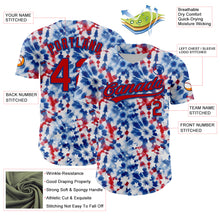 Charger l&#39;image dans la galerie, Custom White Red-Royal 3D American Flag And Fireworks Authentic Baseball Jersey
