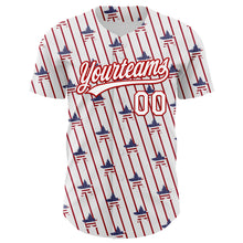 Charger l&#39;image dans la galerie, Custom White Red 3D American Spirit American Flag And Stars Authentic Baseball Jersey
