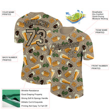 Загрузить изображение в средство просмотра галереи, Custom Wheat Black 3D Pattern Design Oktoberfest Beer Festival Performance T-Shirt
