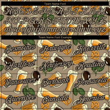 Charger l&#39;image dans la galerie, Custom Wheat Black 3D Pattern Design Oktoberfest Beer Festival Performance T-Shirt
