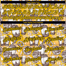 Charger l&#39;image dans la galerie, Custom Yellow Black 3D Pattern Design Oktoberfest Beer Festival Performance T-Shirt
