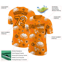 Загрузить изображение в средство просмотра галереи, Custom Bay Orange Black 3D Pattern Design Oktoberfest Beer Festival Performance T-Shirt
