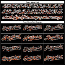 Charger l&#39;image dans la galerie, Custom Black Orange-White 3D Pattern Design Abstract Colorful Glittering Dot Authentic Baseball Jersey
