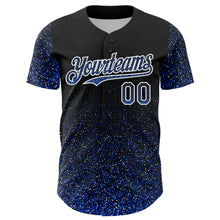 Charger l&#39;image dans la galerie, Custom Black Thunder Blue-White 3D Pattern Design Abstract Colorful Glittering Dot Authentic Baseball Jersey
