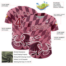 Загрузить изображение в средство просмотра галереи, Custom Light Pink Crimson-White 3D Pattern Design Flame Authentic Baseball Jersey
