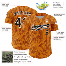 Laden Sie das Bild in den Galerie-Viewer, Custom Bay Orange Black-White 3D Pattern Design Abstract Fluid Authentic Baseball Jersey
