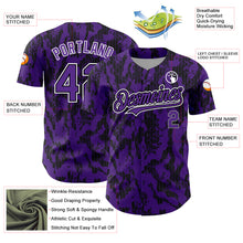 Загрузить изображение в средство просмотра галереи, Custom Purple Black-White 3D Pattern Design Abstract Fluid Authentic Baseball Jersey
