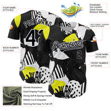 Загрузить изображение в средство просмотра галереи, Custom Black White 3D Pattern Design Flower Authentic Baseball Jersey
