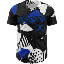 Загрузить изображение в средство просмотра галереи, Custom Black Thunder Blue-White 3D Pattern Design Flower Authentic Baseball Jersey
