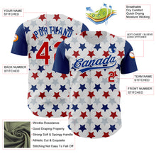 Charger l&#39;image dans la galerie, Custom White Red-Royal 3D Pattern Design Star Authentic Baseball Jersey
