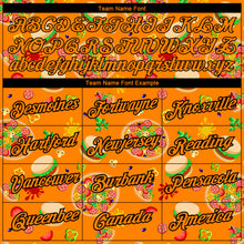 Загрузить изображение в средство просмотра галереи, Custom Bay Orange Black 3D Pattern Design Food Pizza And Burger Performance T-Shirt
