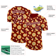 Загрузить изображение в средство просмотра галереи, Custom Brown White 3D Pattern Design Food Pizza Performance T-Shirt
