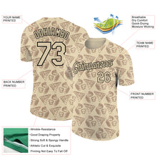 Загрузить изображение в средство просмотра галереи, Custom City Cream Black 3D Pattern Design Food Pizza Performance T-Shirt
