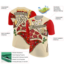 Загрузить изображение в средство просмотра галереи, Custom City Cream Black 3D Pattern Design Food Pizza Performance T-Shirt
