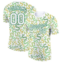 Charger l&#39;image dans la galerie, Custom White Kelly Green 3D Pattern Design Dollar Sign Money Theme Performance T-Shirt
